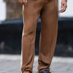 Maniac Striped Straight Fit Regular Trousers-image-95