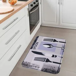 Kuber Industries Unisex Grey Bath Rugs-48