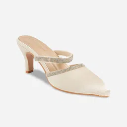 PURPLEHUNT Women Embellished PU Slim Heeled Sandals with Bows-picture-50