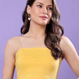 MINOS Women Cotton Shoulder Straps Tube Crop Top-image-36
