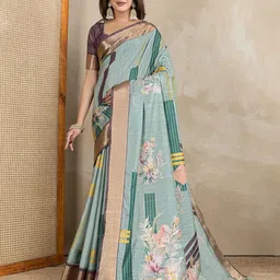 GULKEE FAB Woven Design Zari Banarasi Saree image 5