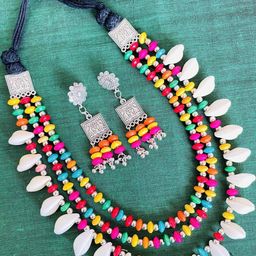 BONGO NARI BOUTIQUE Handmade Multicolor Jewellery Set-image-43