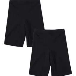 Baba & Baby Girls Pack Of 2 Cotton Skinny Fit Cycling Sports Shorts-image-64