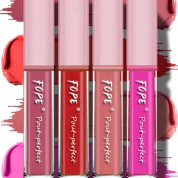 FOPE Set Of 4 Pout Perfect Smudge-Free Liquid Lipstick - 4 ml Each - 03 04 07 11-4