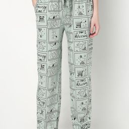 Smarty Pants Women Printed Combed Cotton Mid-Rise Relaxed-Fit Lounge Pants-picture-41