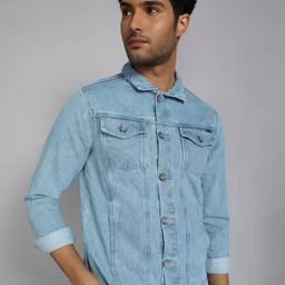 LINARIA Men Solid Lightweight Denim Jacket-picture-21