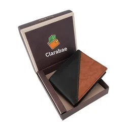 CLARABAE Men Colourblocked PU Two Fold Wallet-14