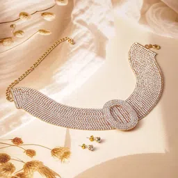 Rubans 18K Gold-Plated AD & Zirconia Studded Jewellery Set-38