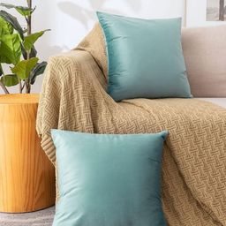 RRC Turquoise Blue 2 Pieces Square Cushion Covers-image-74