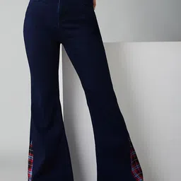DOLCE CRUDO Women Bootcut High-Rise Stretchable Jeans-picture-21