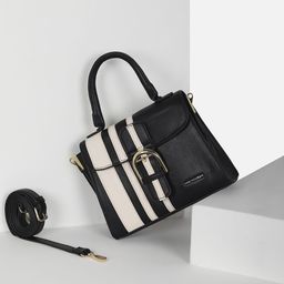 Van Heusen Woman Colourblocked Structured Handheld Bag-18
