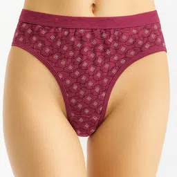 FiveFlag Women Pack of 3 Printed Cotton Briefs-picture-3