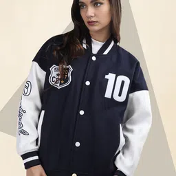 The Roadster Lifestyle Co Oversized Jackets with Ribbed Cuffs-picture-11