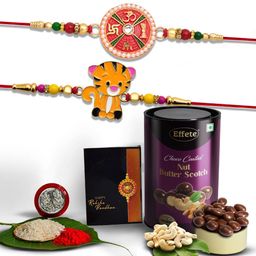 DeoDap Unisex 4 Pieces Rakhi Gift Set-image-90