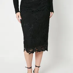 DOROTHY PERKINS Women Lace Pencil Skirt with Back Slit-image-23