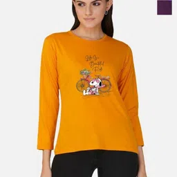 Metronaut Women Pack of 2 Bio Finish Graphic Printed Round Neck Cotton T-shirts-picture-28