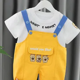 LULU & SKY Printed T-shirt With Dungaree-image-68