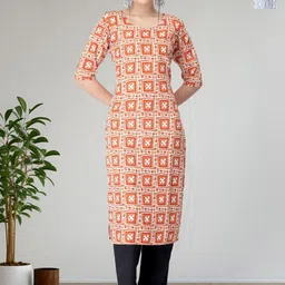 HERE&NOW Women Ethnic Motifs Printed Regular Kurta with Trousers-picture-10
