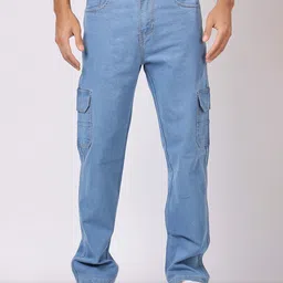 ZAYSH Men Regular Fit Mid-Rise Low Distress Light Fade Jeans-picture-14