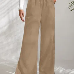 RAJOVATI Women Loose Fit Wide Leg Trousers-picture-2