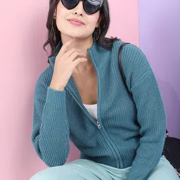 Tokyo Talkies Women Ribbed Cardigan-picture-31