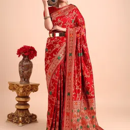 AMK FASHION Woven Design Zari Art Silk Kanjeevaram Saree-picture-27