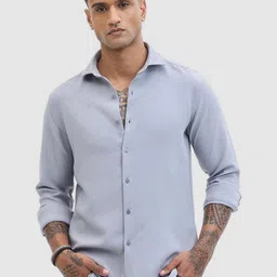 Snitch Men Smart Fit Spread Collar Horizontal Striped Casual Shirt-image-90