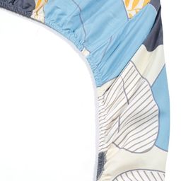 Myntra Elegant Homes Blue & White Floral Printed 300 TC King Bedsheet Set 2.5 m X 2.2 m-image-73