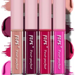 FOPE Set Of 4 Pout Perfect Long Lasting Liquid Lipstick - 4 ml Each-36
