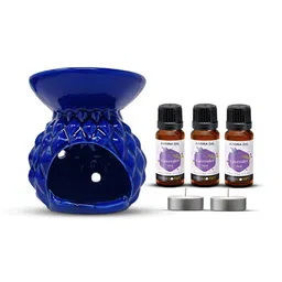 PEEPALCOMM 4-Pcs Blue Aroma Oil Diffuser With Scented Oils - 15 ml Each-61