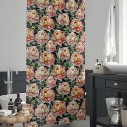 ArtzFolio Black & Pink Printed Waterproof Shower Curtains-image-25