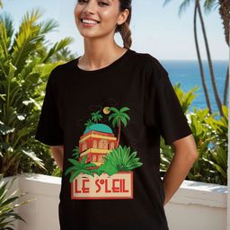 Bene Kleed Women Printed Drop-Shoulder Sleeves T-shirt-image-99