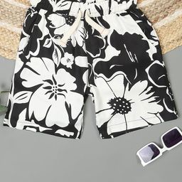 The Lion and The Fish Boys Relaxed Fit Floral Printed Shorts-image-69