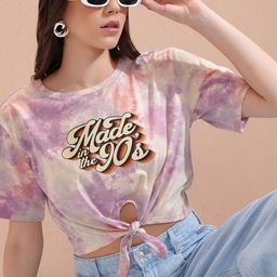 Tokyo Talkies Tie and Dye Print Top-image-10