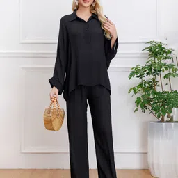 JC Collection Shirt Collar Neck Shirt With Trousers Co-Ords-picture-23