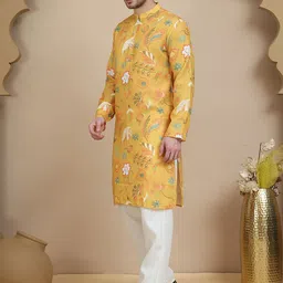 Anouk Rustic Men Floral Printed Kurta with Pyjamas image 5