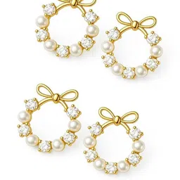 Balasundri Kids-Girls Alloy Rhinestone Earrings-picture-4