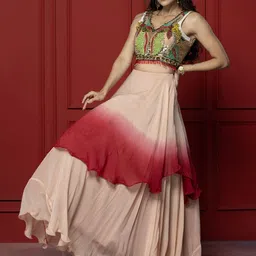 GloballyRonakRBafna Embroidered Beads And Stones Made to Measure Lehenga & Blouse-picture-37