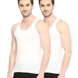VIP Pack Of 2 Scoop Neck Sleeveless Cotton Innerwear Vests-picture-25