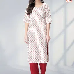 HERE&NOW Women Floral Printed Regular Kurta with Trousers-86
