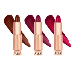 krayons Set Of 3 Classy Matte Lipsticks-3.5g Each-Chocolate Mocha-Single Red-Shocking Pink-1