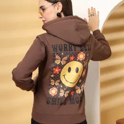 Thirty Threads Women Graphic Printed Hooded Front-Open Sweatshirt-picture-17