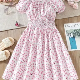 Miss & Chief Girls Floral Printed Fit & Flare Dress-picture-42