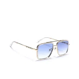 Voyage Unisex Aviator UV Protected Sunglasses Blue & Clear Lens Golden Frame 5G61MG6736-10