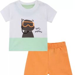 FASHION GRAB Girls Printed T-shirt with Shorts-image-25