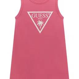 GUESS kids Girls Typography Printed Round Neck Cotton T-shirt-picture-19