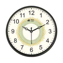 Myntra Elegant Homes Green & White Printed Analogue Round Contemporary Wall Clock-image-73