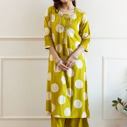 DIVASTRI Women Geometric Printed Kurta with Palazzo-48