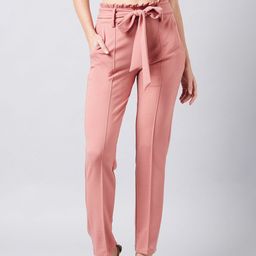 Athena Women Smart Slim Fit High-Rise Wrinkle Free Pleated Trousers-picture-17