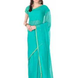 THE FASHION ATTIRE Poly Chiffon Banarasi Saree with Unstitched Blouse Piece-picture-49